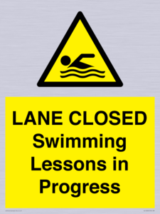 LANE CLOSED Swimming Lessons in Progress